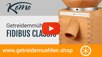 KoMo Getreidemühle Fidibus Classic mahlt weiches und hartes Getreide, auch Mais und Kichererbsen