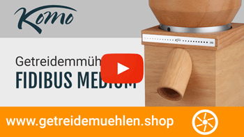 KoMo Getreidemühle Fidibus Medium mahlt weiches und hartes Getreide, auch Mais und Kichererbsen