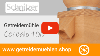 Schnitzer Getreidemühle Cerealo 100 mit Mahltest bei Youtube ansehen