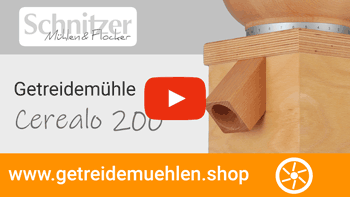 Schnitzer Getreidemühle Cerealo 200 mit Mahltest bei Youtube ansehen