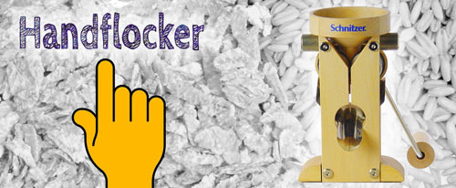 Handflocker - Flockenquetschen mit Handantrieb Handflocker - Flockenquetschen mit Handantrieb